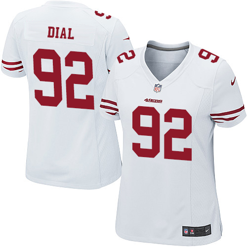 Women's Limited Quinton Dial Nike Jersey White Road - #92 NFL San Francisco 49ers